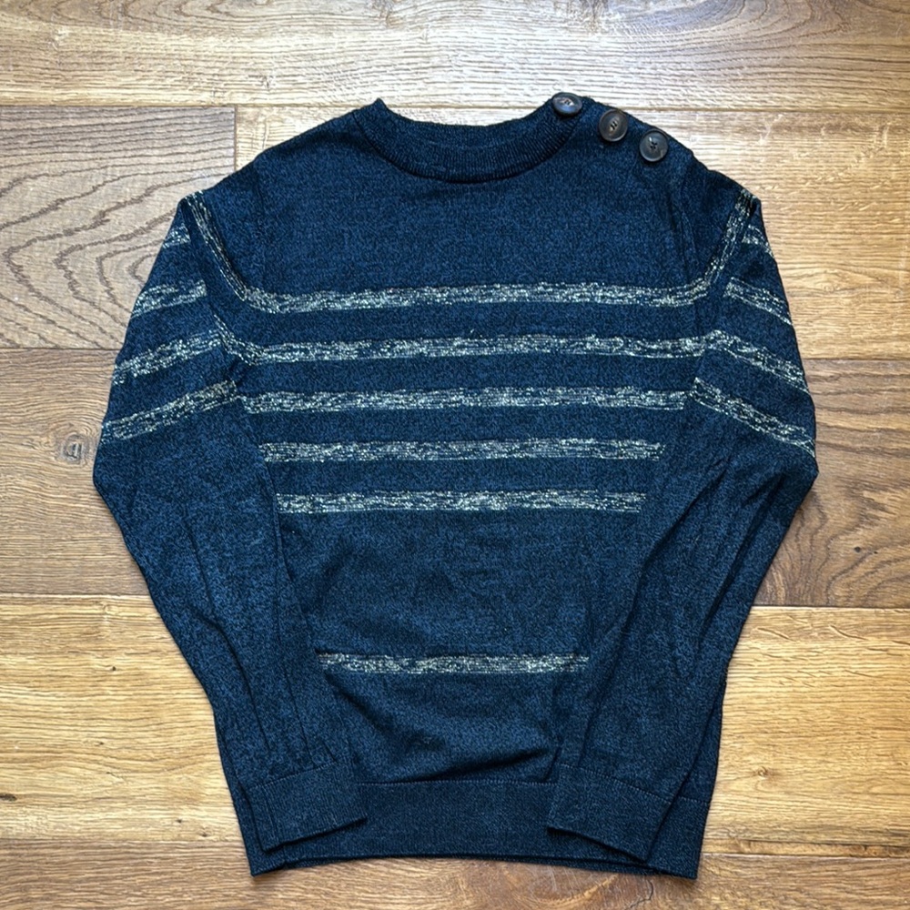 M.I.H Jeans Sophia Breton Sweater in Indigo/Gold
